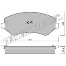 540.0 TRUSTING Комплект тормозных колодок, дисковый тормоз