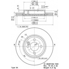 09.A761.10 BREMBO Тормозной диск