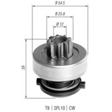 940113020372 MAGNETI MARELLI Ведущая шестерня, стартер