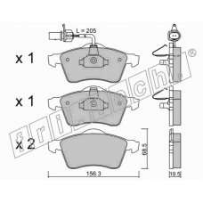 272.1 fri.tech. Комплект тормозных колодок, дисковый тормоз