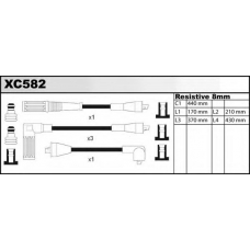 XC582 QUINTON HAZELL Комплект проводов зажигания