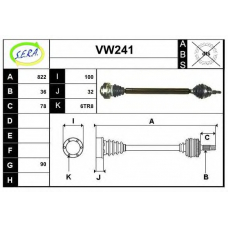 VW241 SERA Приводной вал