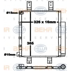 8FC 351 343-021 HELLA Конденсатор, кондиционер