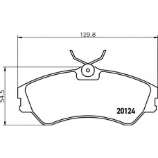 8DB 355 017-881 HELLA Комплект тормозных колодок, дисковый тормоз