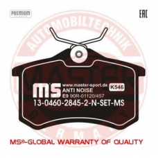 13046028452N-SET-MS MASTER-SPORT Комплект тормозных колодок, дисковый тормоз