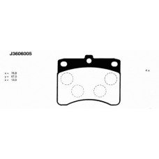 J3606005 NIPPARTS Комплект тормозных колодок, дисковый тормоз