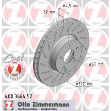 400.3664.52 ZIMMERMANN Тормозной диск