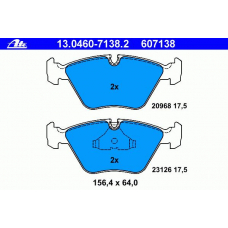 13.0460-7138.2 ATE Комплект тормозных колодок, дисковый тормоз