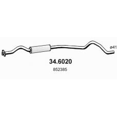 34.6020 ASSO Средний глушитель выхлопных газов