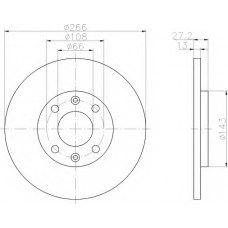 8DD 355 105-751 HELLA Тормозной диск