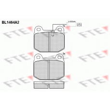 BL1464A2 FTE Комплект тормозных колодок, дисковый тормоз