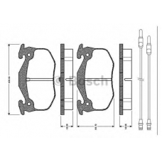 0 986 TB2 516 BOSCH Комплект тормозных колодок, дисковый тормоз