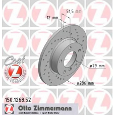 150.1268.52 ZIMMERMANN Тормозной диск