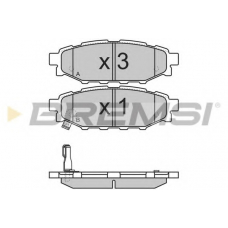 BP3218 BREMSI Комплект тормозных колодок, дисковый тормоз