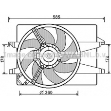 FD7552 AVA Вентилятор, охлаждение двигателя