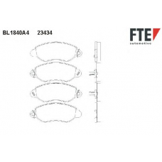 BL1840A4 FTE Комплект тормозных колодок, дисковый тормоз