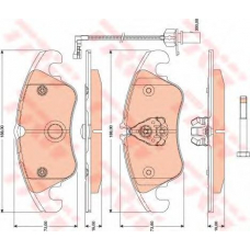 GDB1805 TRW Комплект тормозных колодок, дисковый тормоз