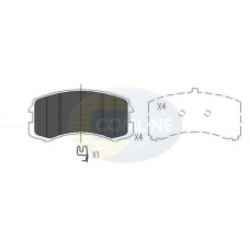 CBP06061 COMLINE Комплект тормозных колодок, дисковый тормоз