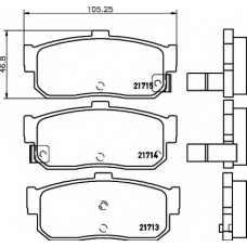 8DB 355 016-561 HELLA Комплект тормозных колодок, дисковый тормоз