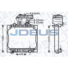 115M10 JDEUS Радиатор, охлаждение двигателя