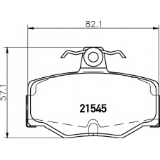 8DB 355 018-021 HELLA PAGID Комплект тормозных колодок, дисковый тормоз