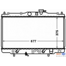 8MK 376 768-251 HELLA Радиатор, охлаждение двигателя