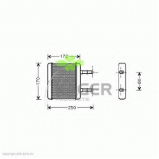 32-0142 KAGER Теплообменник, отопление салона