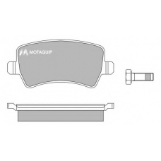 LVXL1356 MOTAQUIP Комплект тормозных колодок, дисковый тормоз