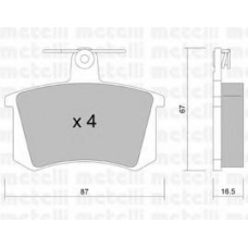 22-0048-0 METELLI Комплект тормозных колодок, дисковый тормоз