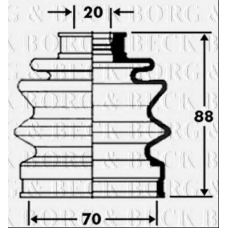 BCB2368 BORG & BECK Пыльник, приводной вал