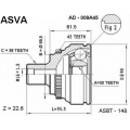 AD-009A45 ASVA Шарнирный комплект, приводной вал