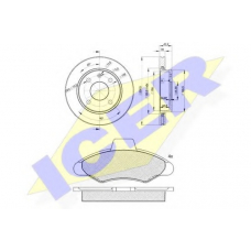 30790-1064 ICER Комплект тормозов, дисковый тормозной механизм