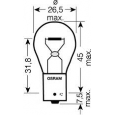 7507 OSRAM Лампа накаливания, фонарь указателя поворота; ламп