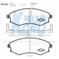 BP-3003 KAVO PARTS Комплект тормозных колодок, дисковый тормоз