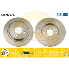 6026374 GIRLING Тормозной диск