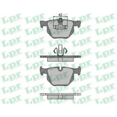 05P1476 LPR Комплект тормозных колодок, дисковый тормоз