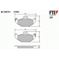 BL1687A1 FTE Комплект тормозных колодок, дисковый тормоз