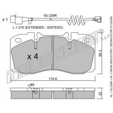 277.4W TRUSTING Комплект тормозных колодок, дисковый тормоз