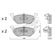 924.0 TRUSTING Комплект тормозных колодок, дисковый тормоз