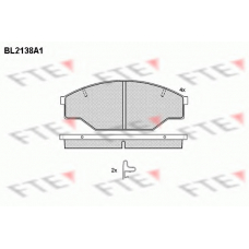 BL2138A1 FTE Комплект тормозных колодок, дисковый тормоз