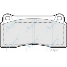 PAD1342 APEC Комплект тормозных колодок, дисковый тормоз