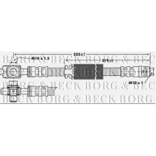 BBH6722 BORG & BECK Тормозной шланг