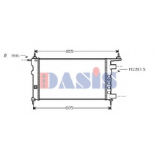 150790N AKS DASIS Радиатор, охлаждение двигателя