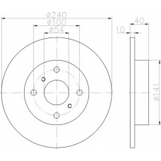 8DD 355 115-761 HELLA Тормозной диск