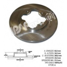 IBT-1423 IPS Parts Тормозной диск