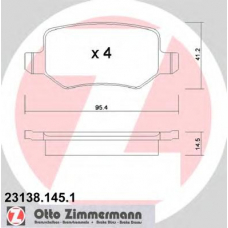 23138.145.1 ZIMMERMANN Комплект тормозных колодок, дисковый тормоз