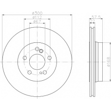 8DD 355 103-421 HELLA PAGID Тормозной диск