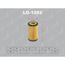 LO-1202 LYNX Фильтр масляный