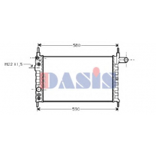 151560N AKS DASIS Радиатор, охлаждение двигателя