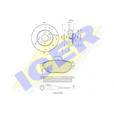 30953-3465 ICER Комплект тормозов, дисковый тормозной механизм